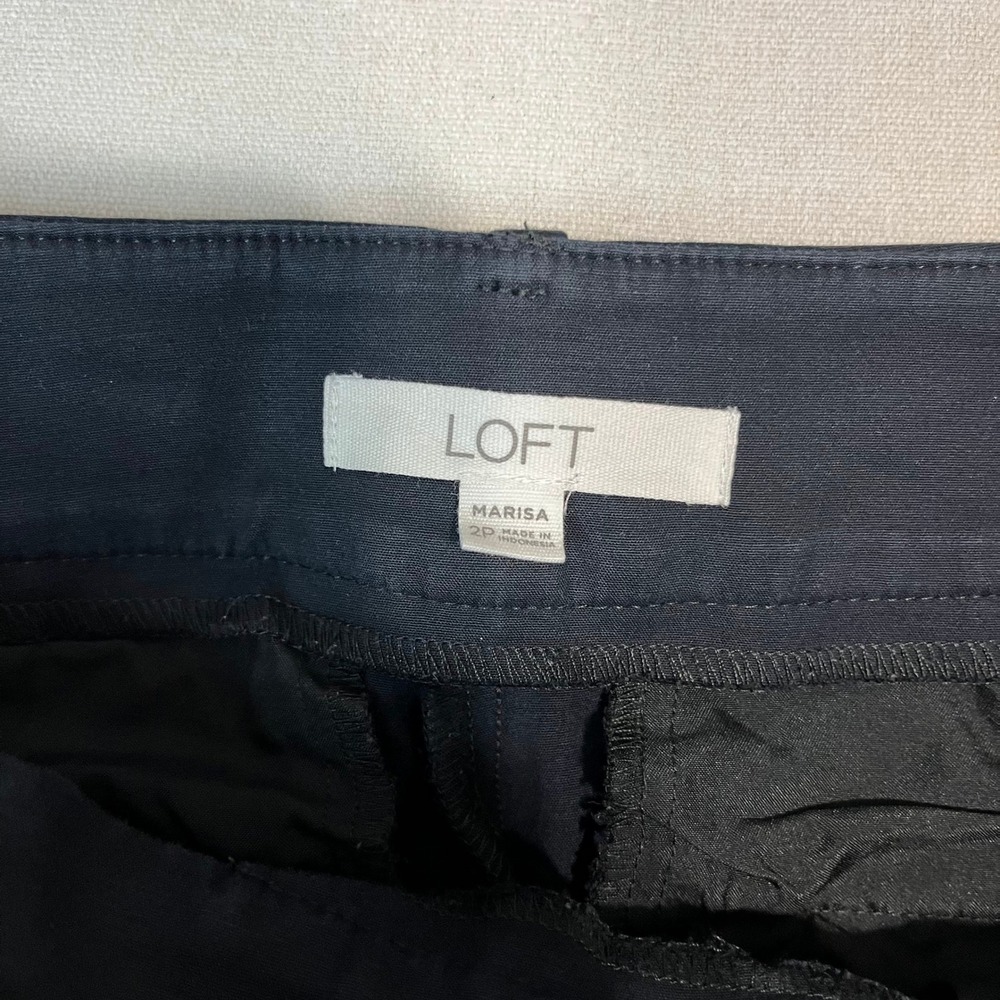 LOFT Marisa‎ "The Riviera Pant" Women's Black Cropped Career Pants - Size 2P - Picture 4 of 9